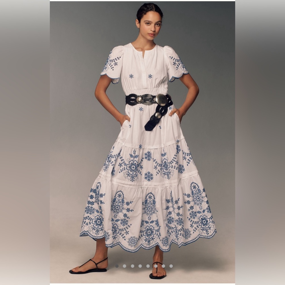 The Somerset Maxi Dress Eyelet Edition by Anthropologie